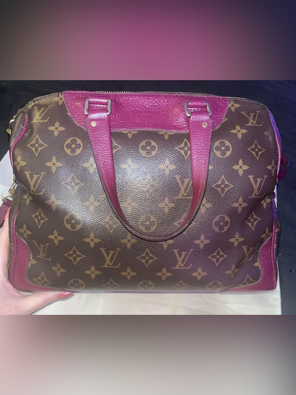 Authentic Louis Vuitton Retiro NM Monogram Canvas And Aurore Leather Trim - Picture 2 of 16